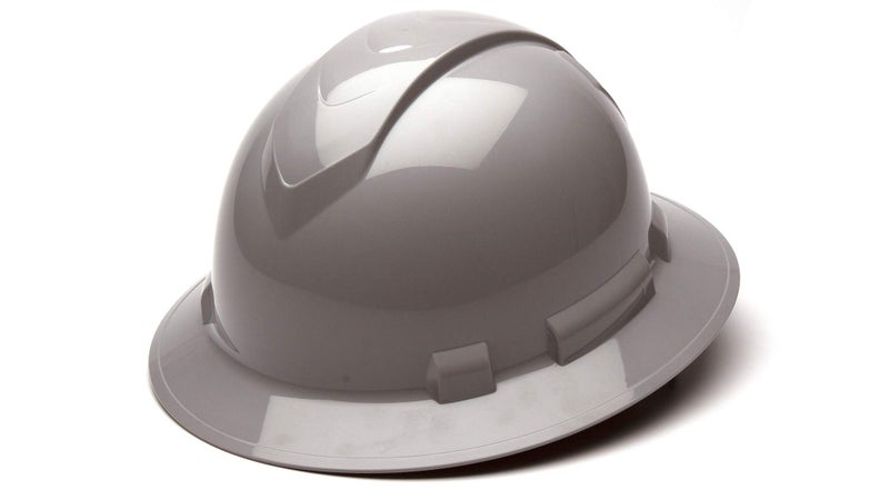 Ridgeline Pyramex Ridgeline Full Brim Hard Hat 4 Point Ratchet Gray - Image 1